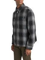 Plaid Wool Shirt Jacket