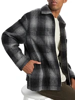 Plaid Wool Shirt Jacket