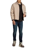 Textured Wool Zip-Up Shirt Jacket