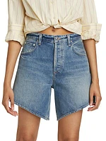 Gaucho High-Rise Denim Shorts