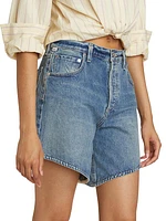 Gaucho High-Rise Denim Shorts