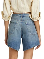 Gaucho High-Rise Denim Shorts