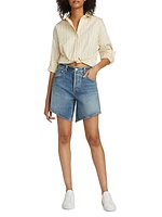 Gaucho High-Rise Denim Shorts