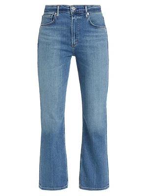 Isola Cropped Boot-Cut Jeans