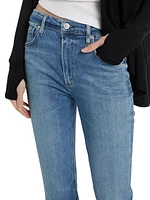 Isola Cropped Boot-Cut Jeans