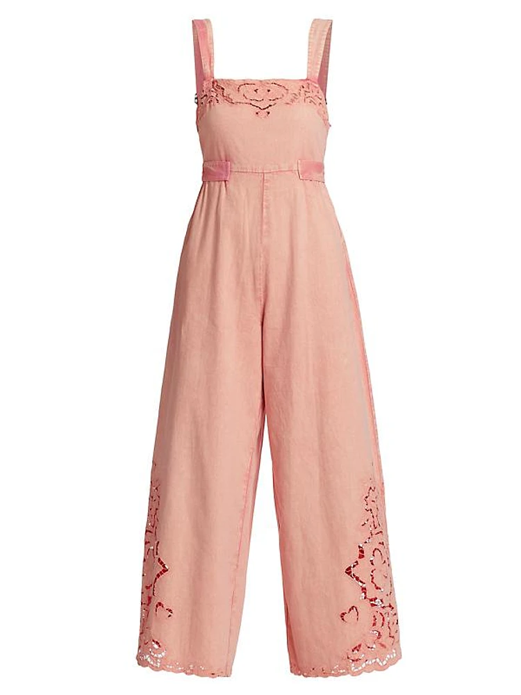 Leighton Cotton Eyelet Jumpsuit