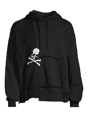 John Elliott x Mastermind Cotton Cable-Knit Hoodie