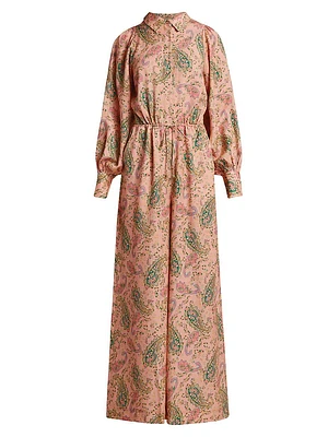 Isha Paisley Wide-Leg Jumpsuit