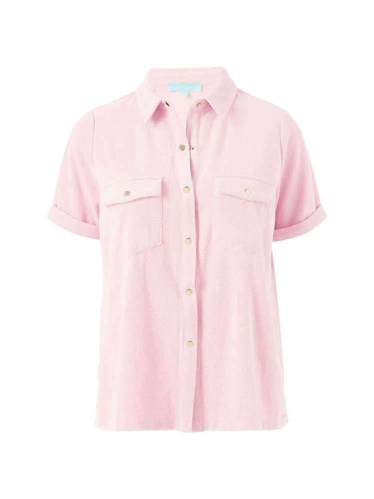 Tori Terry Short-Sleeve Shirt