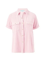 Tori Terry Short-Sleeve Shirt