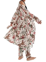 Soleia Print Cotton Robe