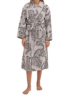 Jaguar Print Terry Cotton Robe