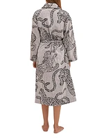 Jaguar Print Terry Cotton Robe