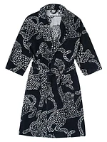 Jaguar Print Terry Cotton Robe