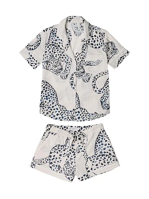 Jaguar Print Cotton Short Pajama Set