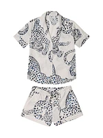 Jaguar Print Cotton Short Pajama Set