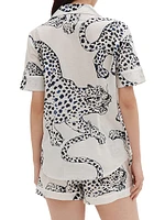 Jaguar Print Cotton Short Pajama Set