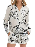 Jaguar Print Cotton Signature Pajama Set