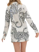 Jaguar Print Cotton Signature Pajama Set