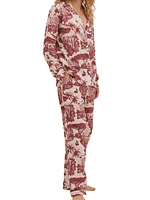 Loxodonta Print Cotton Pajama Set