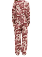 Loxodonta Print Cotton Pajama Set