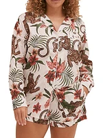 Soleia Print Cotton Signature Pajama Set