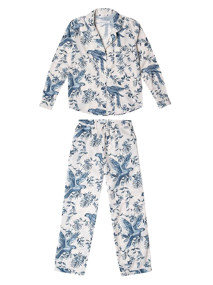 Bromley Parrot Cotton Long Pajama Set