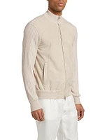 Cashmere & Silk-Blend Full Zip Knit Jacket