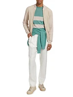 Cashmere & Silk-Blend Full Zip Knit Jacket