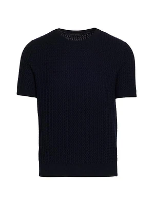 Cashmere & Silk-Blend Rib-Knit T-Shirt