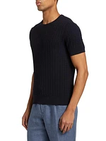 Cashmere & Silk-Blend Rib-Knit T-Shirt