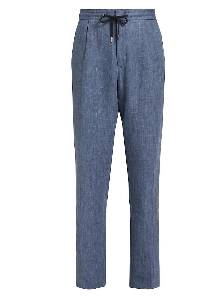 Linen Drawstring Trousers