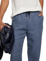 Linen Drawstring Trousers