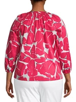 Bold Petals Shirred Top