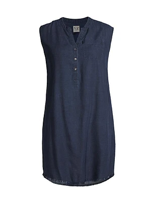 Chambray Sleeveless Minidress