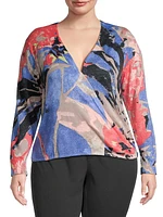 Dreamscape 4-Way Printed Cotton-Blend Cardigan