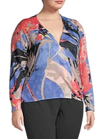 Dreamscape 4-Way Printed Cotton-Blend Cardigan