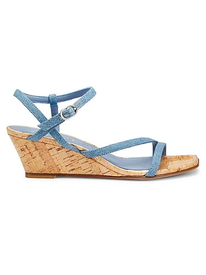 Oasis 50MM Denim Wedge Sandals