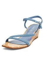 Oasis 50MM Denim Wedge Sandals