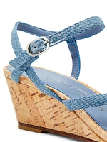 Oasis 50MM Denim Wedge Sandals