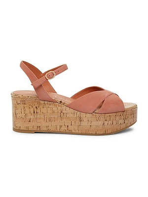 Carmen Midi 65MM Suede Wedge Sandals