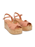 Carmen Midi 65MM Suede Wedge Sandals