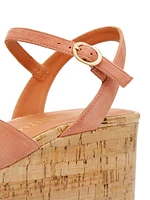 Carmen Midi 65MM Suede Wedge Sandals