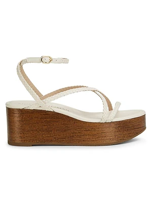 Wovette Woven Leather Wedges