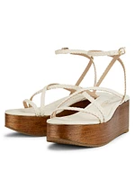 Wovette Woven Leather Wedges