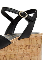 Carmen Midi 65MM Leather Wedge Sandals