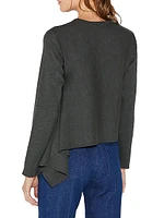 Heloise Asymmetric Merino Wool Crewneck Sweater