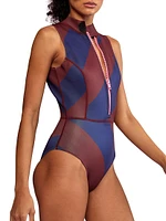 Sleeveless Striped Neoprene Wetsuit