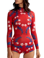 Vine Floral One-Piece Wetsuit