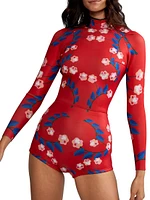 Vine Floral One-Piece Wetsuit